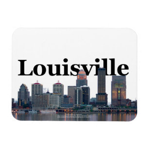 Skyline Louisvilles KY mit Louisville im Himmel Magnet