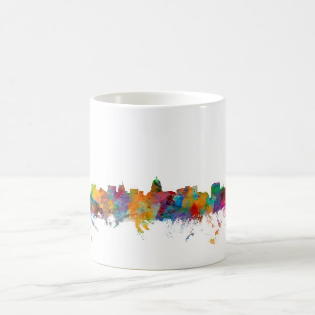 Skyline Madisons Wisconsin Kaffeetasse (Mittel)