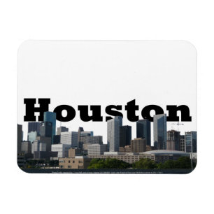 Skyline-Magnet Houstons TX mit Houston im Himmel Magnet