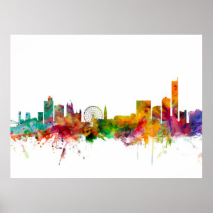 Skyline Manchesters England Poster