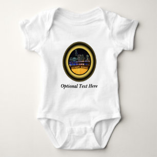 Skyline Melbournes Australien mit Stadt-Lichtern Baby Strampler