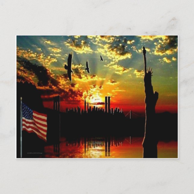 SKYLINE MEMORIAL POSTKARTE (Vorderseite)