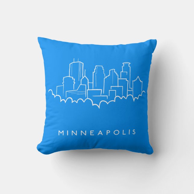Skyline Minneapolis, Minnesota Kissen (Vorderseite)