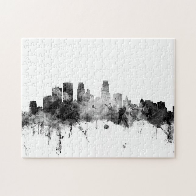 Skyline Minneapolis Minnesota Puzzle (Horizontal)