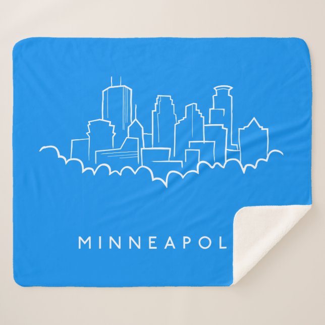 Skyline Minneapolis, Minnesota Sherpadecke (Vorderseite (Horizontal))
