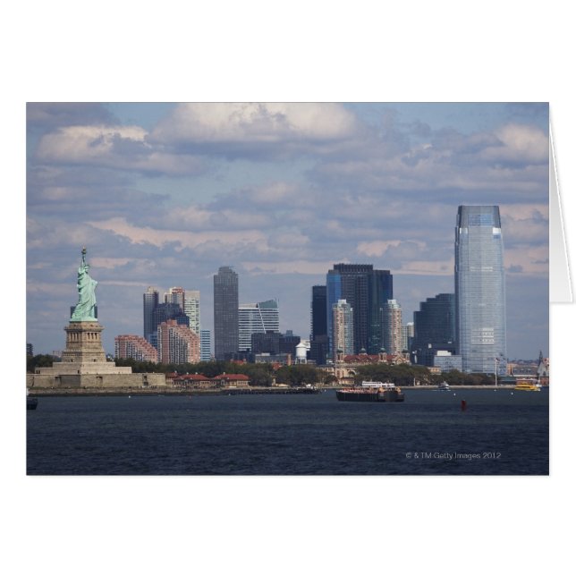 Skyline mit Freiheitsstatue (Vorderseite (Horizontal))