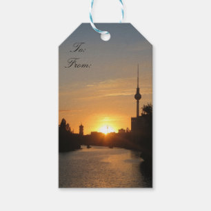 Skyline-Nacht Fernsehturm Berlins Deutschland Geschenkanhänger