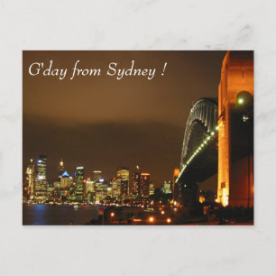 Skyline Nacht Postkarte