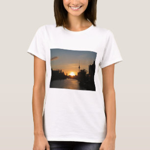 Skyline-Nachtpostkarte Fernsehturm Berlins T-Shirt