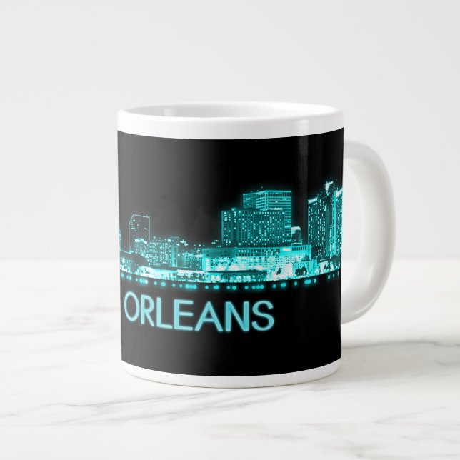 Skyline New Orleans Jumbo-Tasse (Vorderseite Rechts)