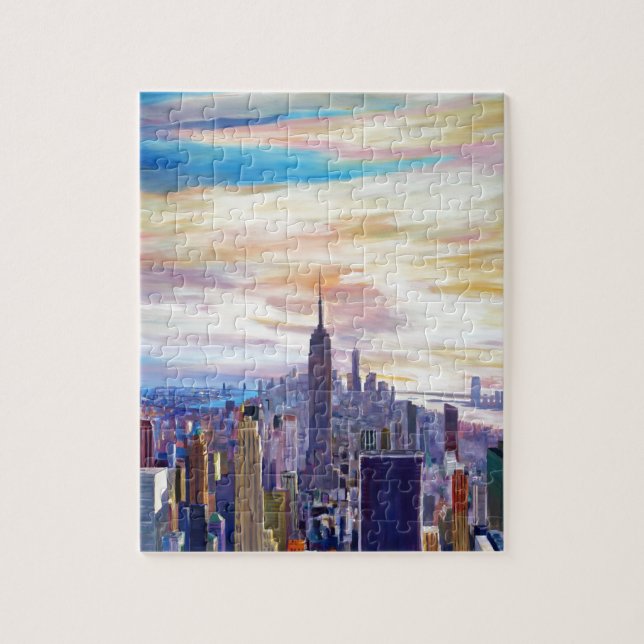 Skyline New York City Manhatta Puzzle (Vertikal)