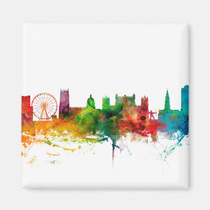 Skyline Nottinghams England Magnet