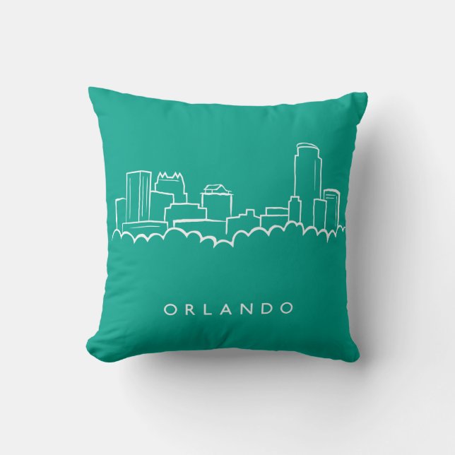 Skyline Orlandos Florida Kissen (Vorderseite)