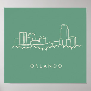 Skyline Orlandos Florida Poster