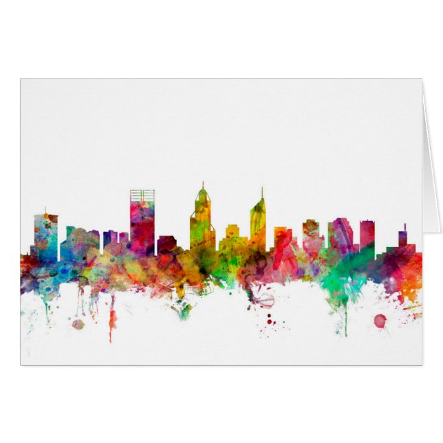 Skyline Perths Australien (Vorderseite (Horizontal))