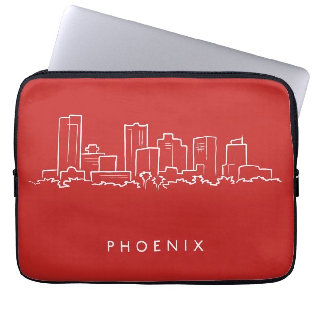 Skyline Phoenix Arizona Laptopschutzhülle (Vorderseite)