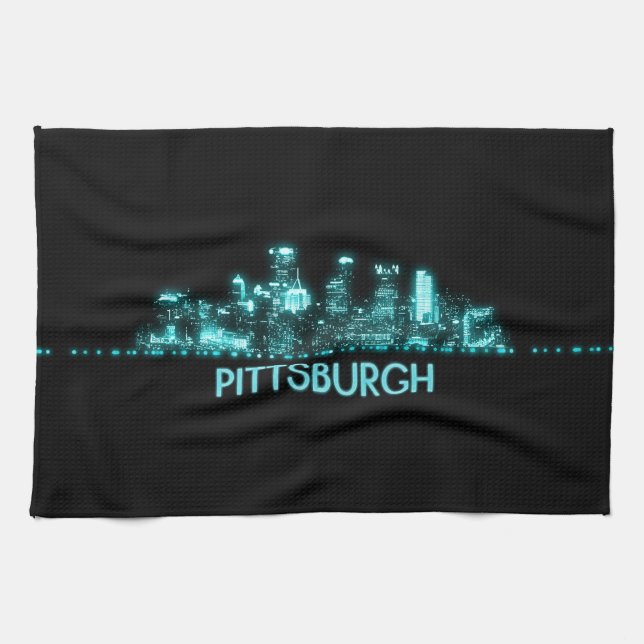 Skyline Pittsburgh Geschirrtuch (Horizontal)