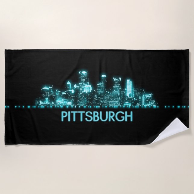 Skyline Pittsburgh Strandtuch (Vorderseite)