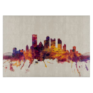 Skyline Pittsburghs Pennsylvania Schneidebrett