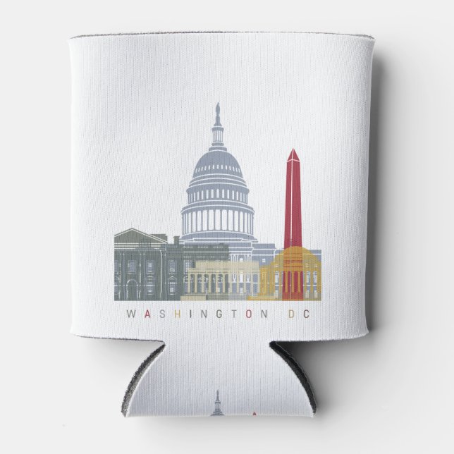 Skyline-Plakat der Washington DC Dosenkühler (Vorderseite)