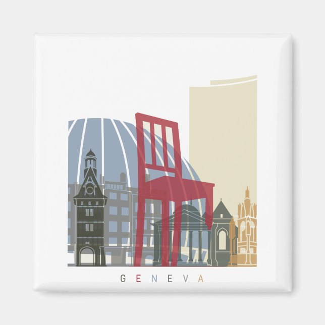 Skyline-Plakat Magnet (Vorne)