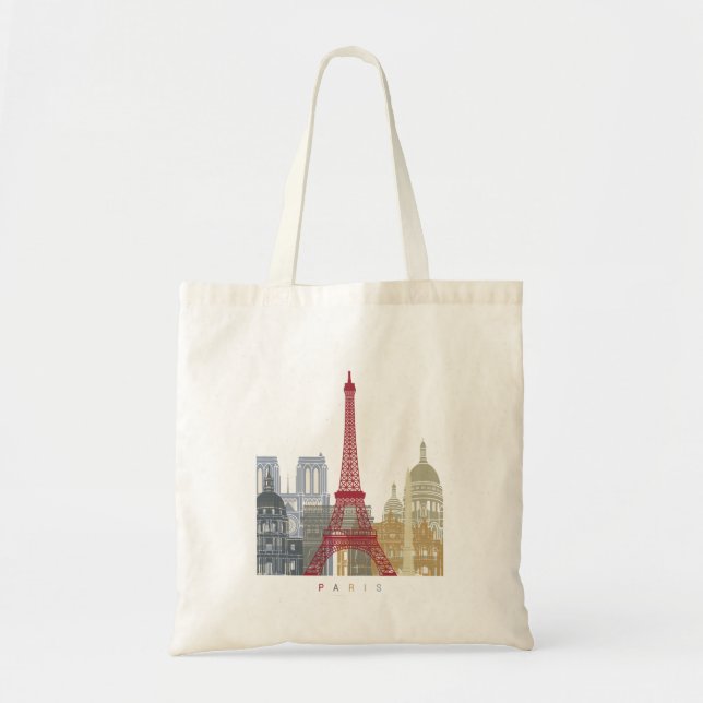 Skyline-Poster von Paris Tragetasche (Vorne)