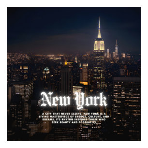 Skyline-Poster-Vorlage in New York Fotodruck