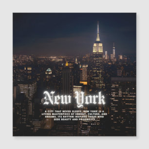 Skyline-Poster-Vorlage in New York Magnetkarte
