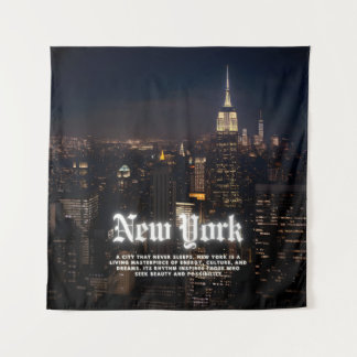 Skyline-Poster-Vorlage in New York Wandteppich