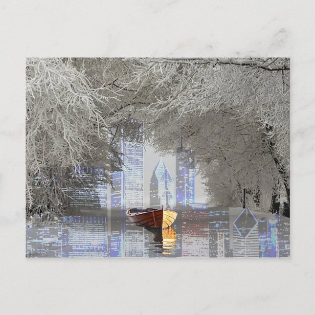 Skyline Postkarte (Vorderseite)