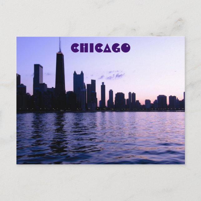 Skyline-Postkarte von Chicago Postkarte (Vorderseite)