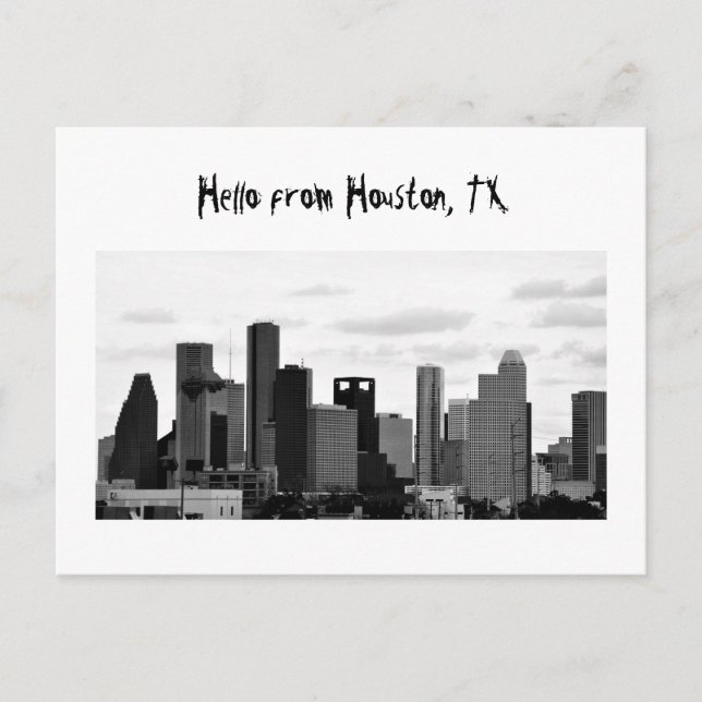 Skyline-Postkarte von Houston Postkarte (Vorderseite)