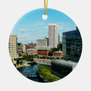 Skyline Providence RI Keramikornament