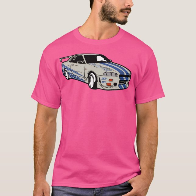Skyline R34 (Brian O'Conner) T-Shirt (Vorderseite)