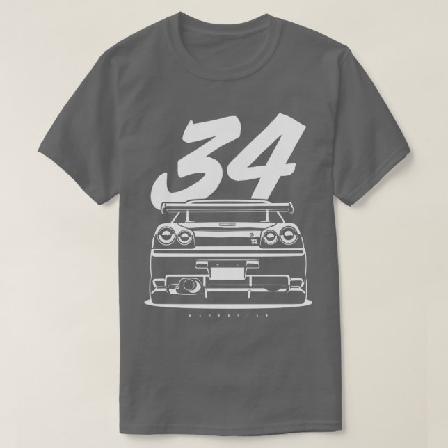 Skyline R34 GTR 3 T-Shirt (Design vorne)
