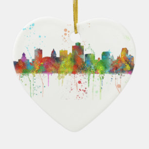 SKYLINE SALT LAKE CITYS, UTAH KERAMIKORNAMENT
