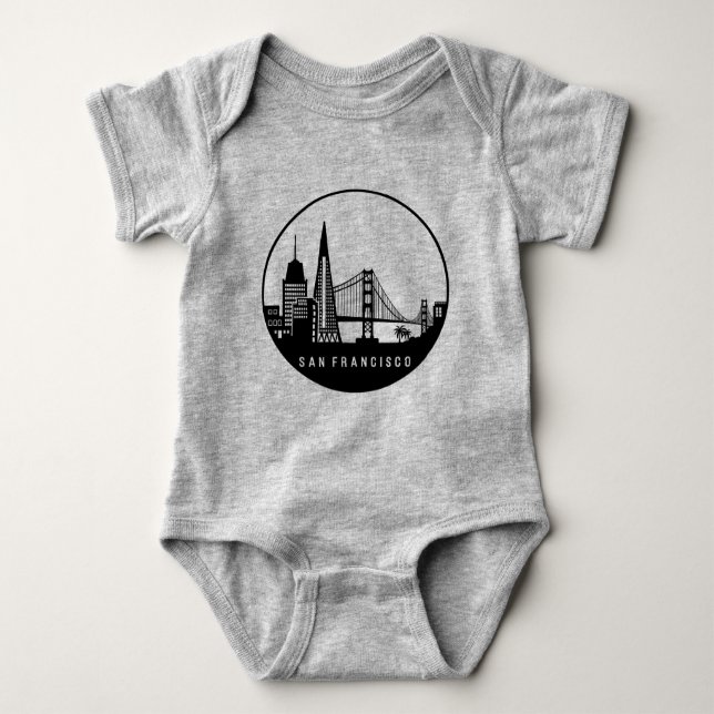 Skyline San Francisco Baby Strampler (Vorderseite)