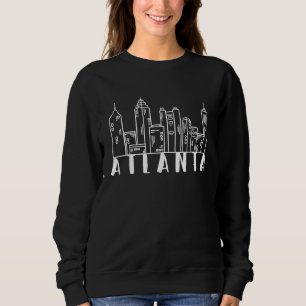 Skyline Silhouette Kontur Sketch von Atlanta Georg Sweatshirt