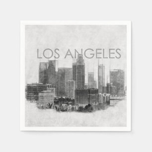 Skyline-Skizze von Los Angeles Serviette