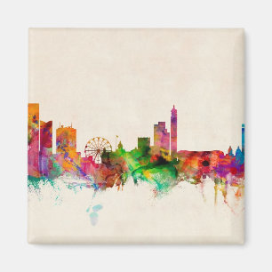 Skyline-Stadtbild Birminghams England Magnet