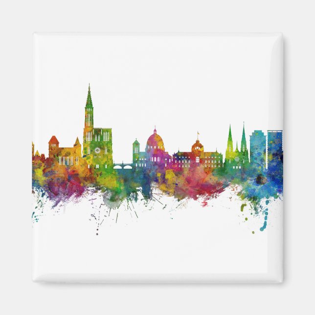 Skyline Straßburg Magnet (Vorne)