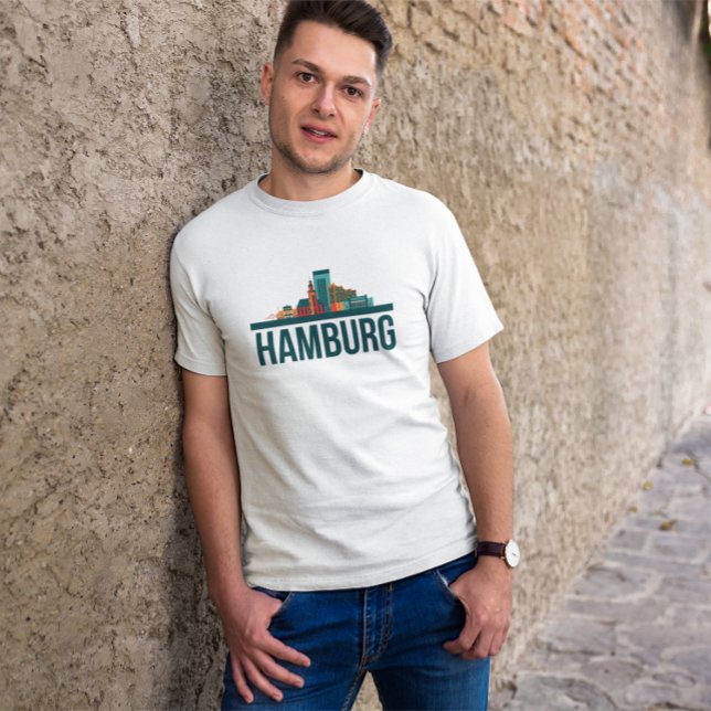 Skyline-T - Shirt Hamburg (Hamburg Germany Skyline T-Shirt)