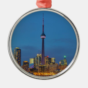 Skyline Torontos Ontario Kanada nachts Ornament Aus Metall