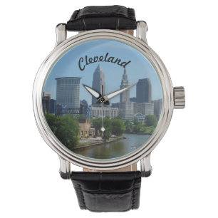 Skyline-Uhr Clevelands, der Ohio Armbanduhr