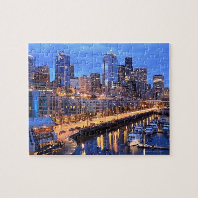 Skyline und Hafen von Seattle, Staat von Washingto Puzzle (Horizontal)