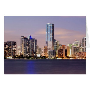 Skyline USA, Florida, Miami an Dämmerung 2