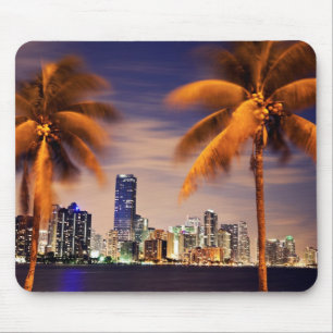 Skyline USA, Florida, Miami an der Dämmerung Mousepad