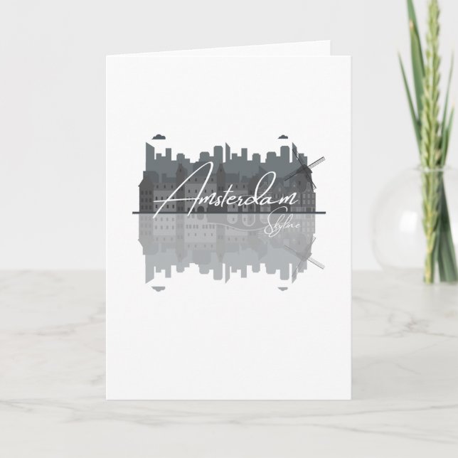 Skyline von Amsterdam Karte (Vorderseite)