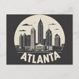 Skyline von Atlanta Georgia Postkarte