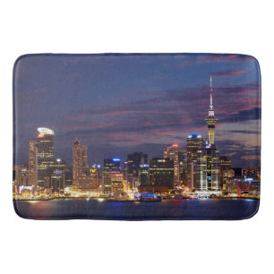 Skyline von Auckland City Badematte
